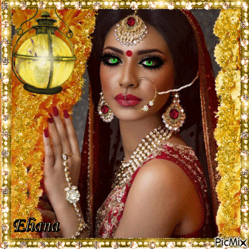 A beleza da mulher indiana! - Gratis geanimeerde GIF