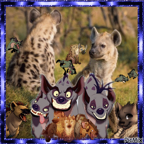 Hyenas - GIF animé gratuit