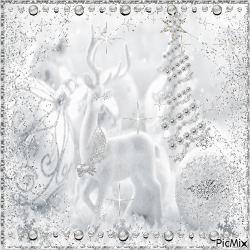 Silver and white Christmas - GIF animasi gratis