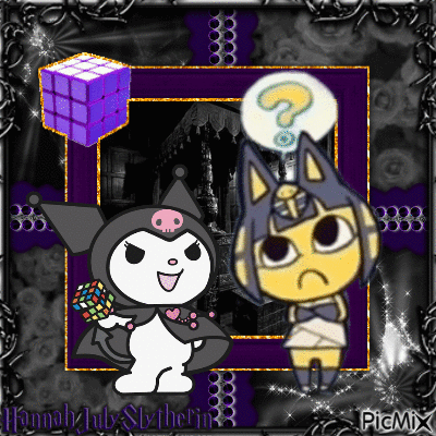 ♦Ankha can't figure out a Rubix Cube♦ - GIF เคลื่อนไหวฟรี