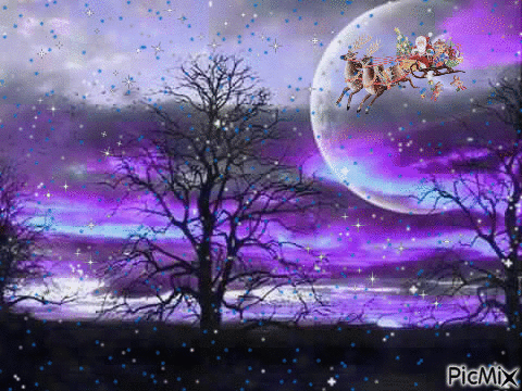 Purple Christmas - GIF เคลื่อนไหวฟรี
