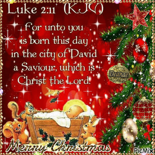 Luke 2:11 KJV - GIF animado grátis