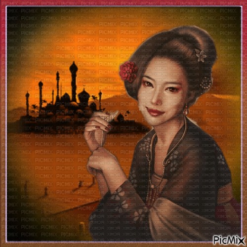 Portrait d'une femme orientale. - gratis png