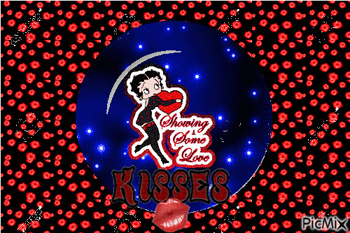 Kisses From Betty Boop - GIF animado gratis