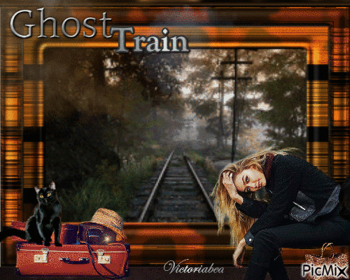 Ghost train - GIF animado grátis