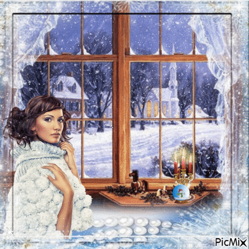 winter evening - Бесплатни анимирани ГИФ