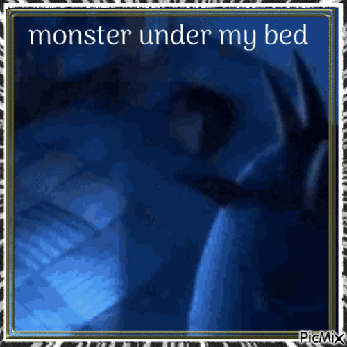 MONSTER UNDER MY BED CHALLENGE - Бесплатный анимированный гифка