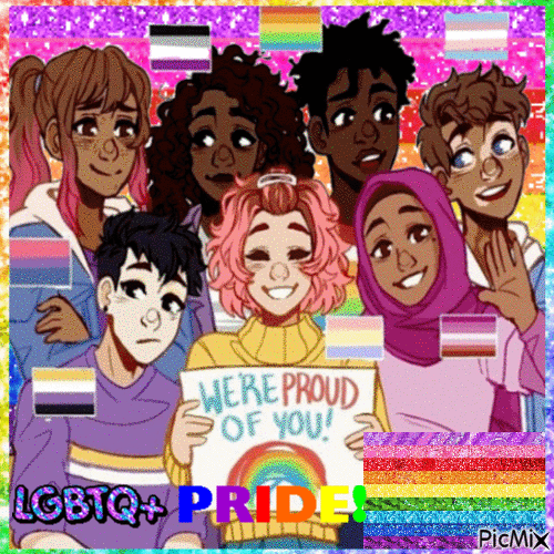 Pride Month Manga - GIF animasi gratis