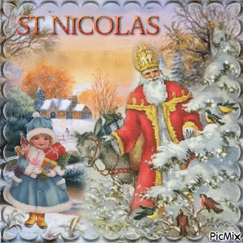 saint Nicolas - GIF animado gratis
