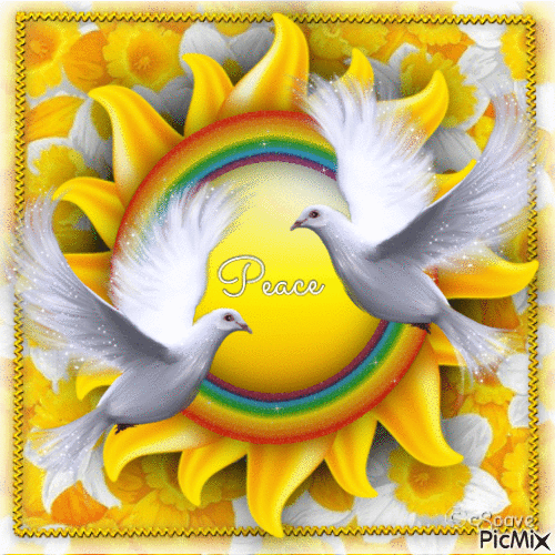 Peace, Flowers, Sun-RM-11-14-23 - GIF animasi gratis