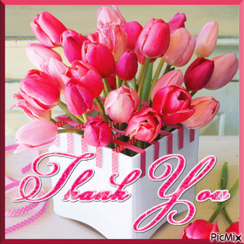 Thank You Tulips - GIF animé gratuit
