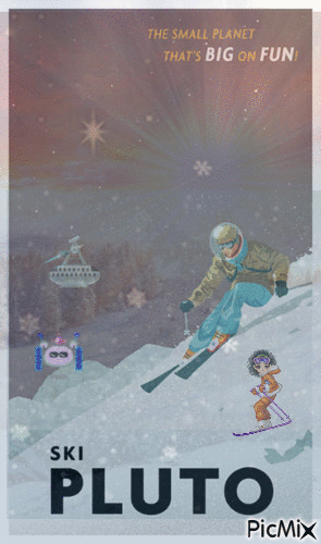 ski pluto - 免费动画 GIF