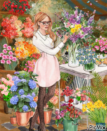 Цветочный магазин - Ingyenes animált GIF