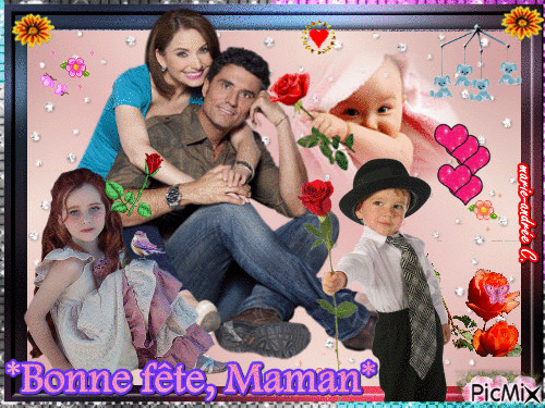 * Une famille & - Bonne fête, Maman - * - Ingyenes animált GIF