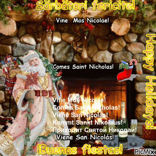 Comes Saint Nicholas! - GIF animé gratuit