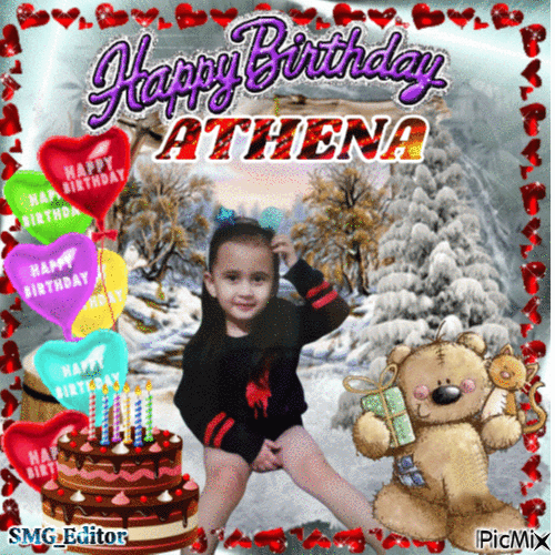 ATHENA BIRTHDAY - Gratis animerad GIF