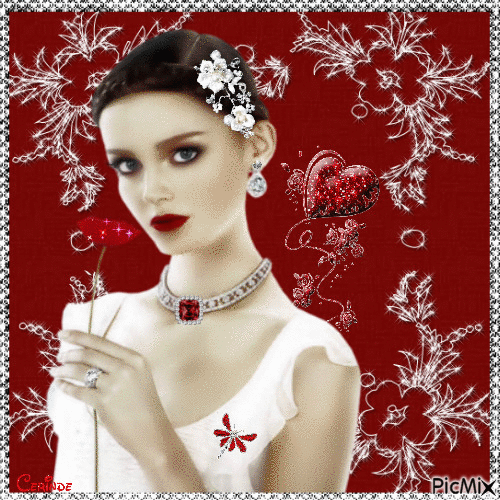 Le rouge et le blanc chic - Darmowy animowany GIF