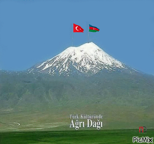 Türkiye Azerbaycan,Ağrı dağı. - GIF animé gratuit