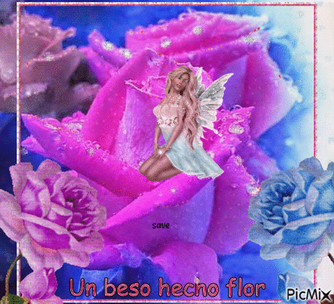 UN BESO HECHO FLOR - Free animated GIF