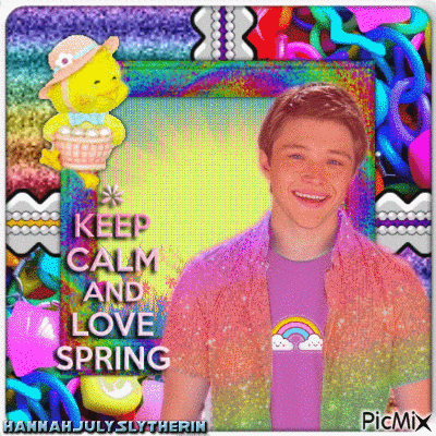 ♥Keep Calm and Love Spring with Sterling Knight♥ - GIF animado grátis