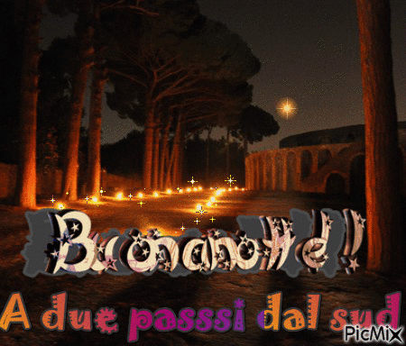 Pompei di notte - 無料のアニメーション GIF