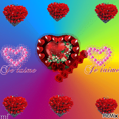 les roses rouges pour l amour - Ingyenes animált GIF