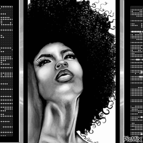 WOMAN WITH AN AFRO - Free animated GIF