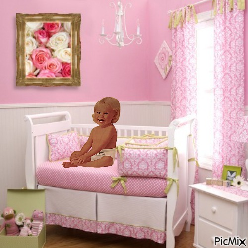 Baby in nursery - darmowe png