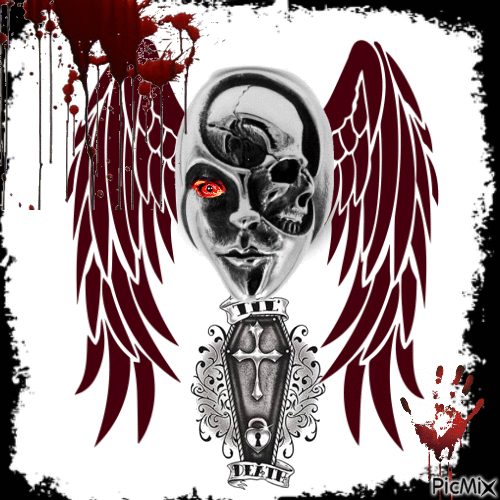 tête de mort gothique - Darmowy animowany GIF
