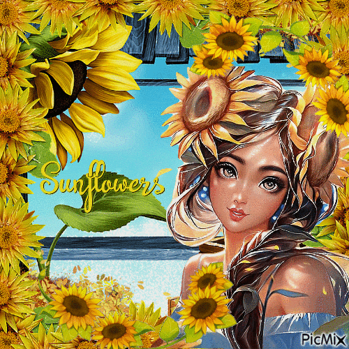 Sonnenblumen - Gratis animeret GIF