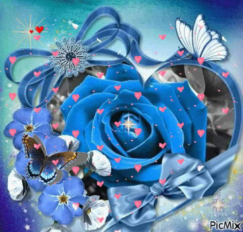 rosa blu - GIF animado grátis