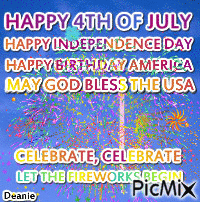 HAPPY 4TH OF JULY - GIF animate gratis