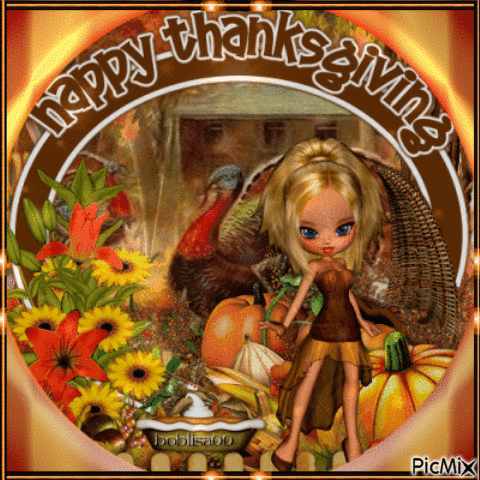 happy thanksgivng - Zdarma animovaný GIF