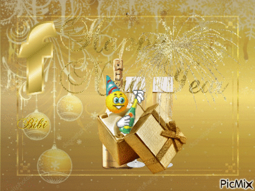 Happy new year Facebook - Ingyenes animált GIF