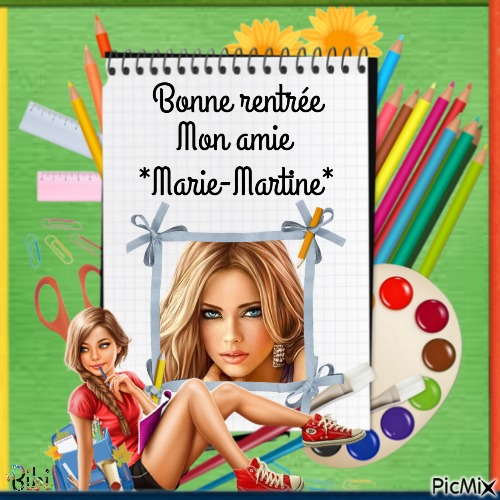 Bonne rentrée Marie-Martine - фрее пнг