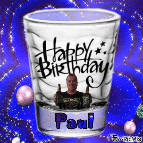 Happy Birthday Paul - Бесплатный анимированный гифка