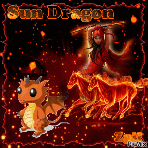 sun dragon - Бесплатный анимированный гифка