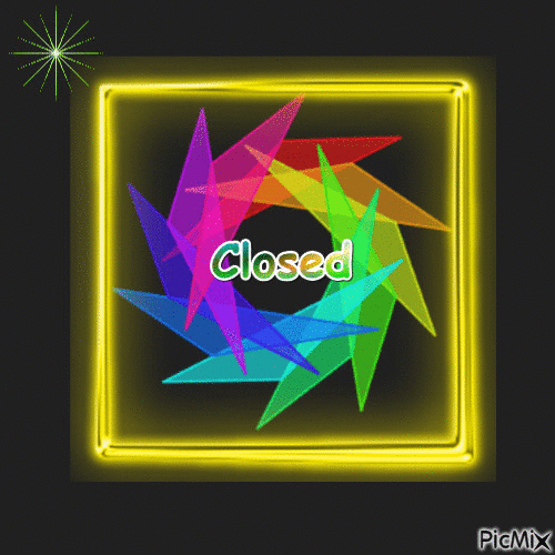 closed-neon - GIF animado grátis