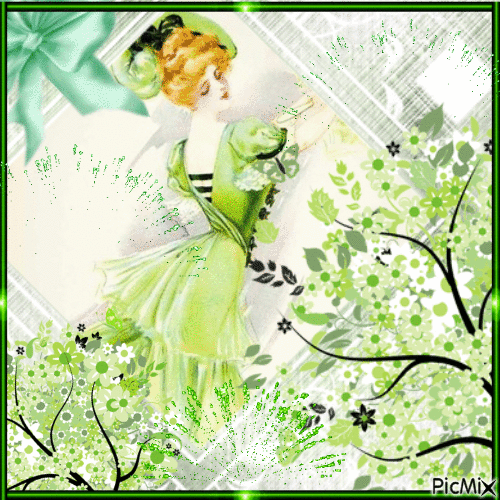 VINTAGE GREEN IS GOOD - Free animated GIF