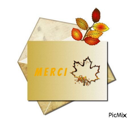 MERCI Automne - Free PNG