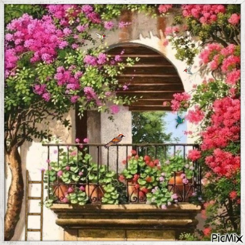 Flowery Balcony-RM-05-18-23 - PNG gratuit