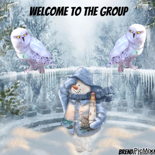 winter welcome owl - PNG gratuit
