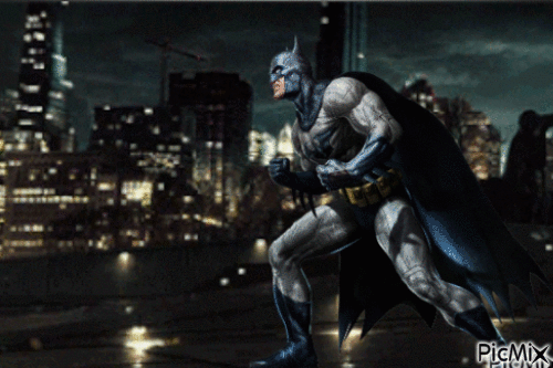 Batman in Gotham City - GIF animé gratuit
