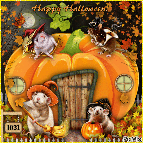 Halloween Animals-RM-10-31-23 - Δωρεάν κινούμενο GIF