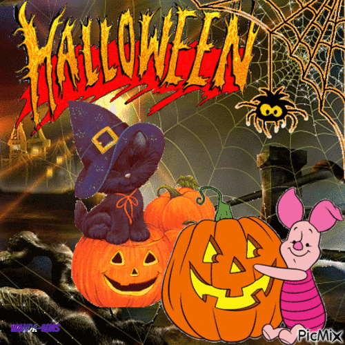 Cute-halloween-piglet-disney - Ingyenes animált GIF