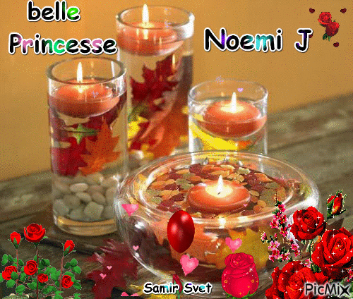 Bonsoir belle Noemi J - GIF animate gratis