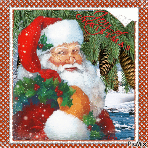 Joy of Christmas. Santa - Бесплатный анимированный гифка