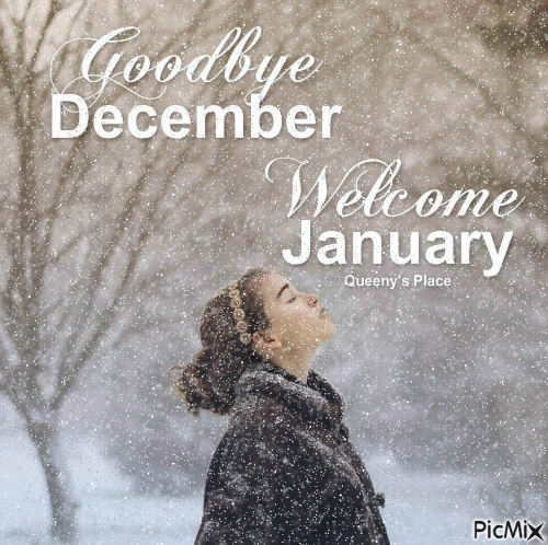 Goodbye December, Welcome January - GIF animasi gratis