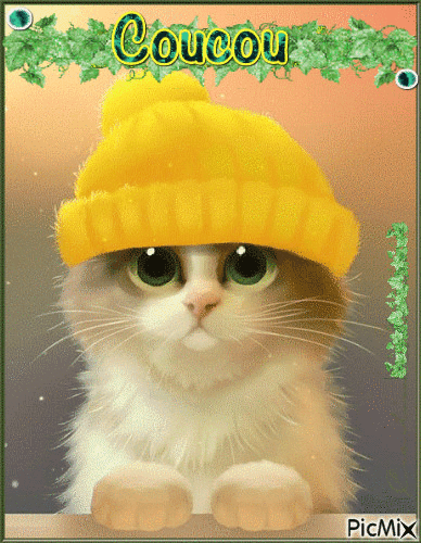 bonnet jaune - Безплатен анимиран GIF