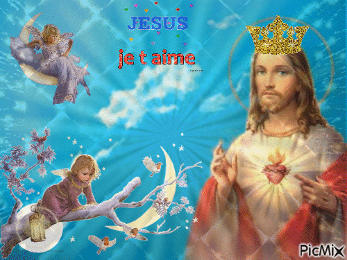 Jesus je t'aime - GIF animado gratis